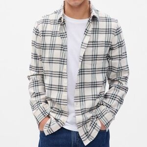 Gap Organic Cotton Plaid Flannel Button Down Shirt